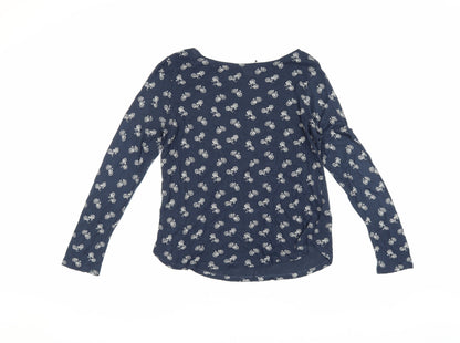 Womens UK Size M H&M Blue Basic T-Shirt