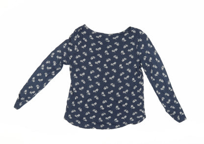 Womens UK Size M H&M Blue Basic T-Shirt