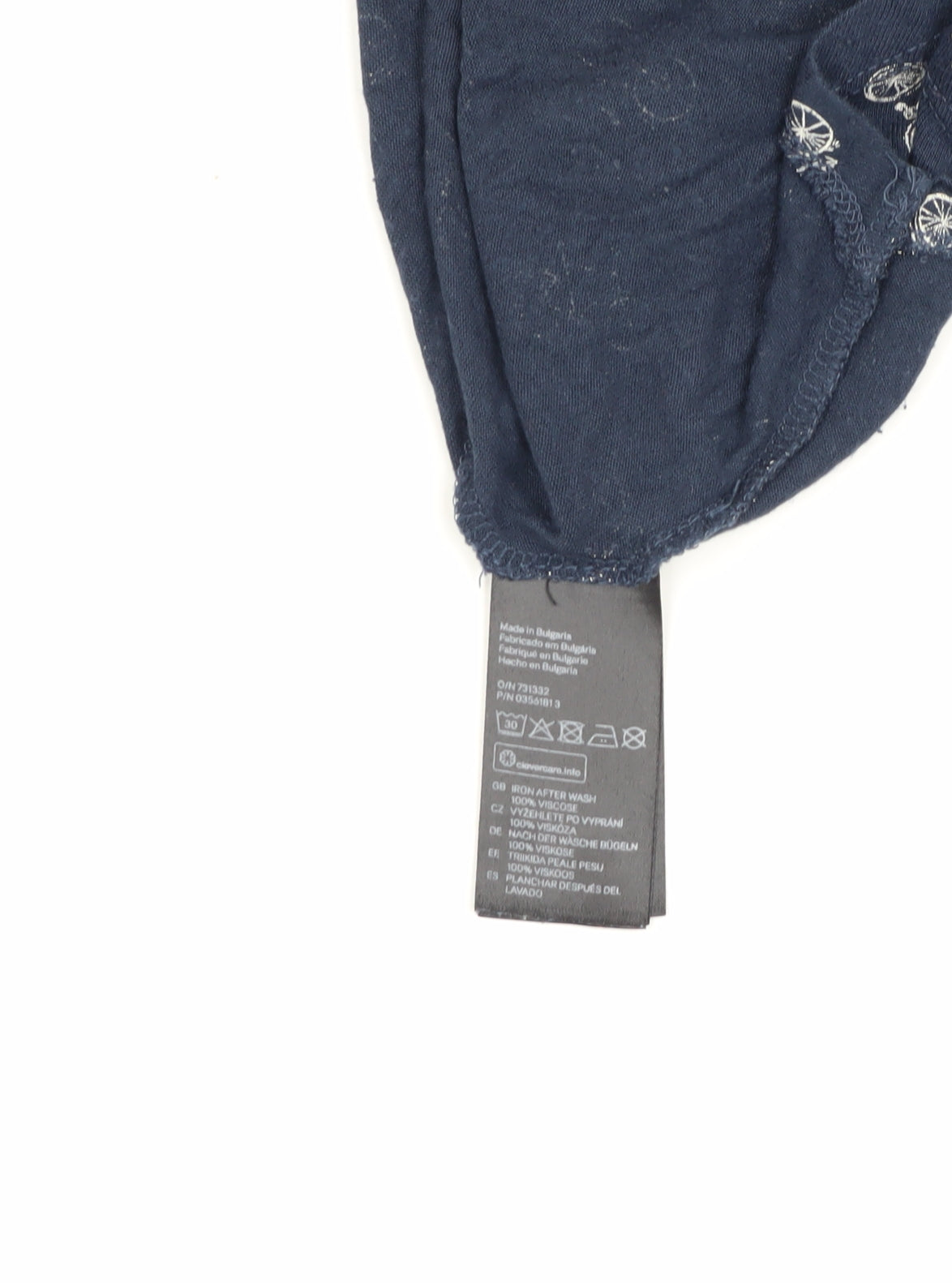 Womens UK Size M H&M Blue Basic T-Shirt