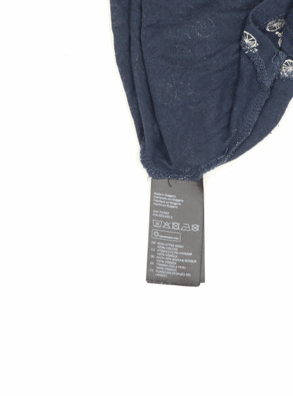 Womens UK Size M H&M Blue Basic T-Shirt
