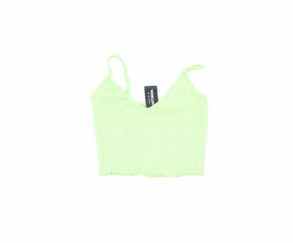 Womens UK Size 8 COLLUSION Green Camisole Tank