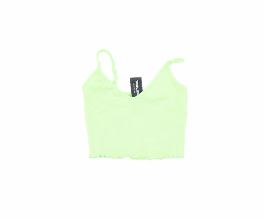 Womens UK Size 8 COLLUSION Green Camisole Tank