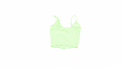 Womens UK Size 8 COLLUSION Green Camisole Tank
