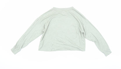 Primark Women's Grey Mickey Mouse Cropped T-Shirt L