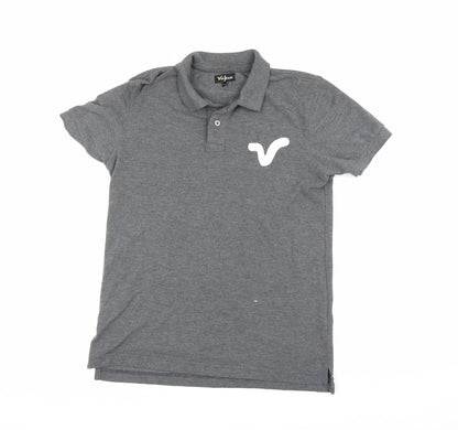 Voi Jeans Men's Grey Polo Shirt M Short Sleeve