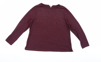 Womens UK Size 18 Spirit Red Pullover Jumper