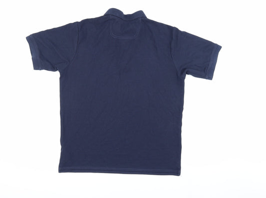 Kirkland Men's Blue Polo Shirt M Short Sleeve Cotton Blend