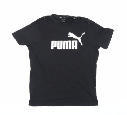 Puma Men's Black Sports T-Shirt, Medium, Crew Neck