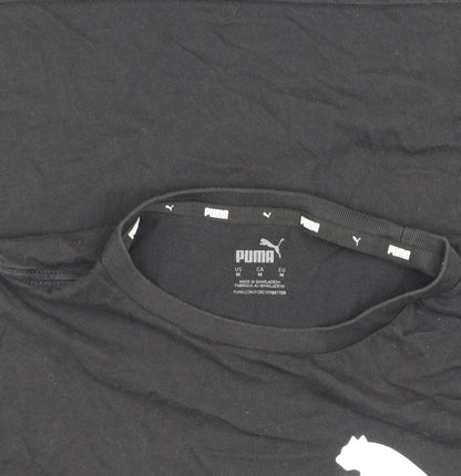 Puma Men's Black Sports T-Shirt, Medium, Crew Neck