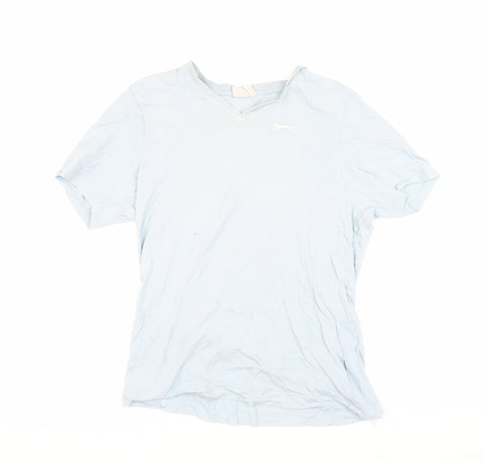 Slazenger Men's Blue V-Neck T-Shirt, Size S