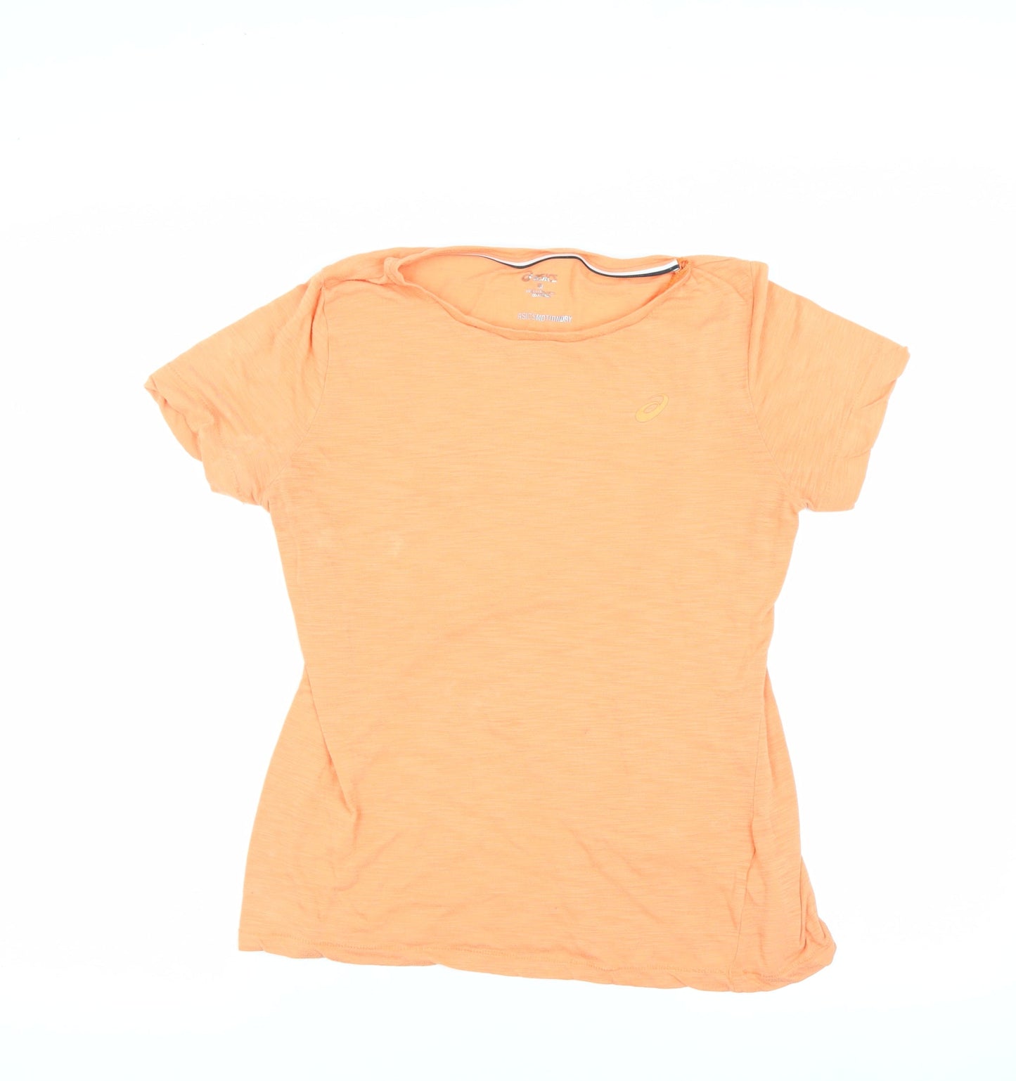 Asics Women's Orange T-Shirt Size S - Moisture Wicking, Lightweight