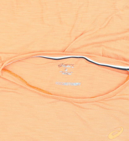 Asics Women's Orange T-Shirt Size S - Moisture Wicking, Lightweight
