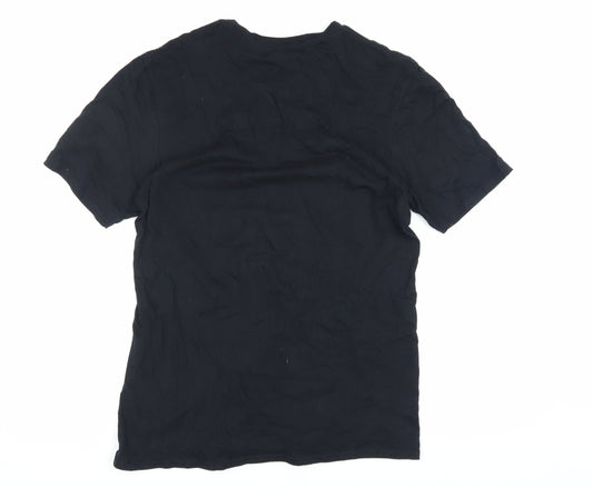 Mens UK Size M Gildan Black  T-Shirt
