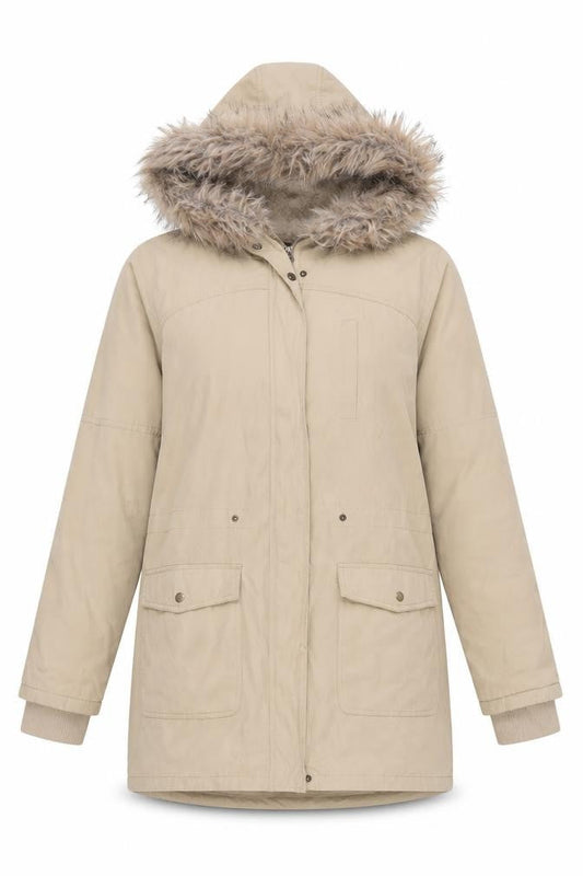 Womens UK Size L Oasis Beige Parka Coat