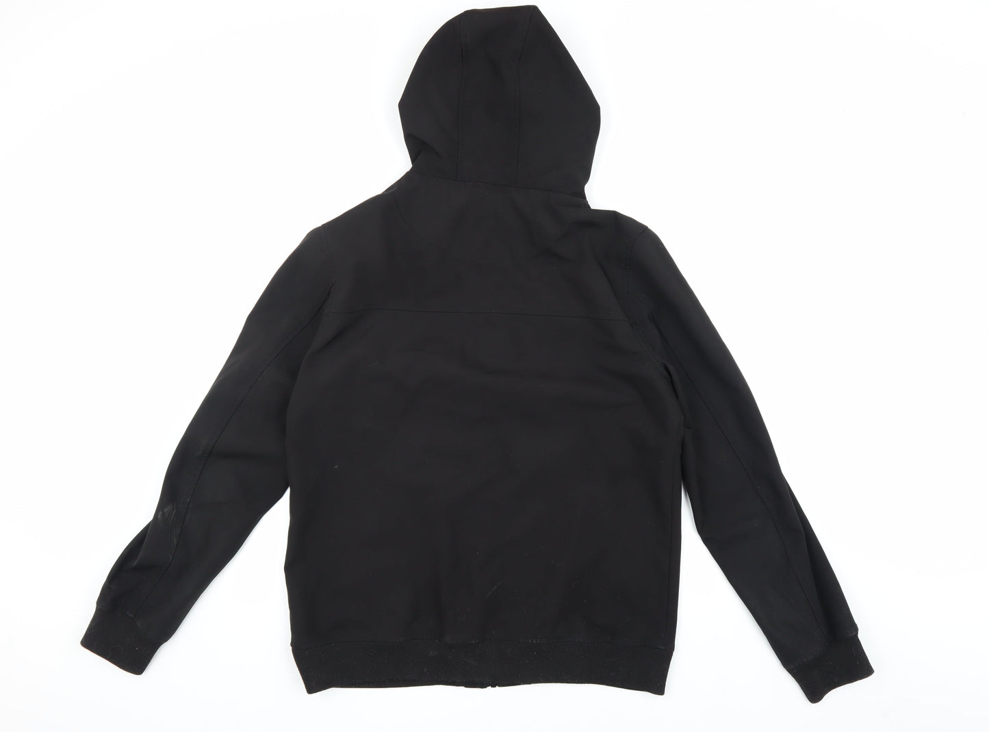 Mens UK Size M Fabric Black Basic Jacket
