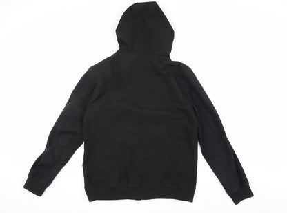 Mens UK Size M Fabric Black Basic Jacket