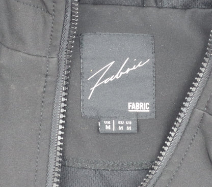 Mens UK Size M Fabric Black Basic Jacket