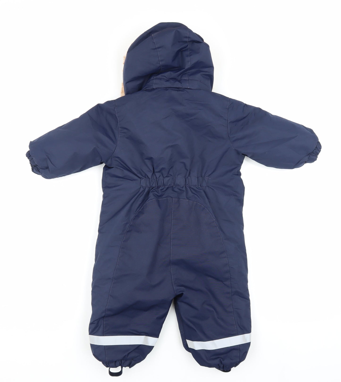 H&M Blue Unisex Baby Snowsuit 6-9 Months Hooded Winter