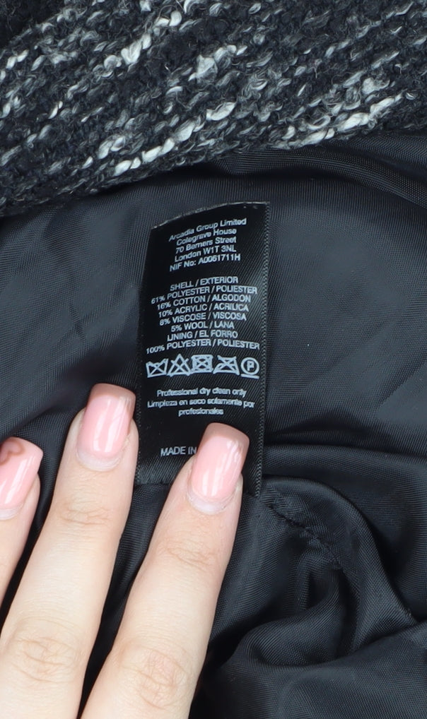 Womens UK Size 8 Miss Selfridge Black Basic Jacket
