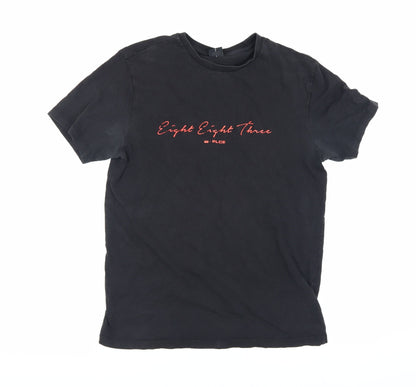 883police Men's Black M T-Shirt in Cotton
