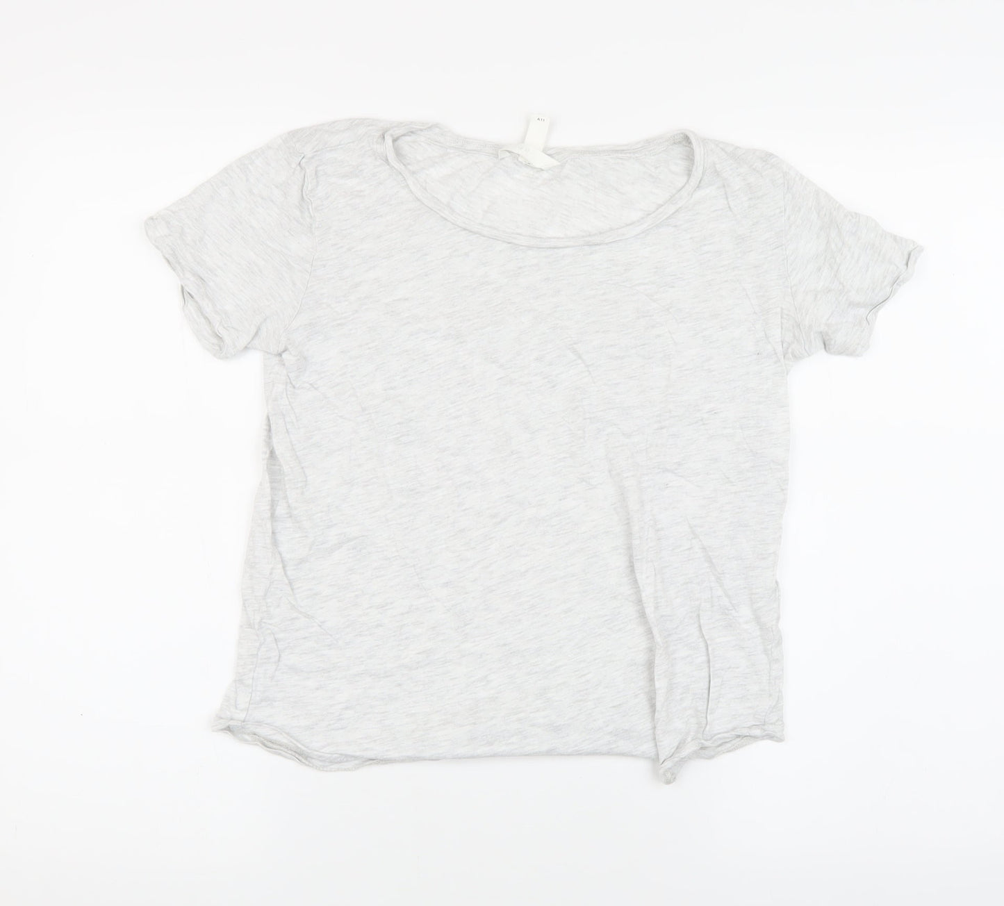 Womens UK Size XS H&M Grey Basic T-Shirt