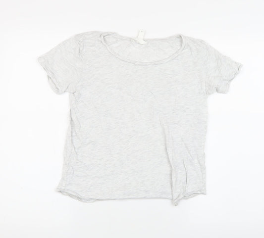 Womens UK Size XS H&M Grey Basic T-Shirt