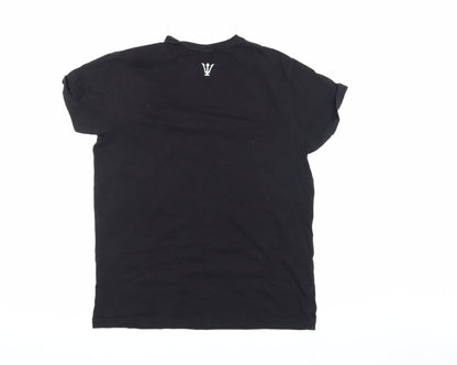 Raw Society Men's Black M T-Shirt Logo Design