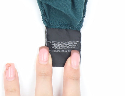 Mexx Women's Green Cotton V-Neck Tank Top XL