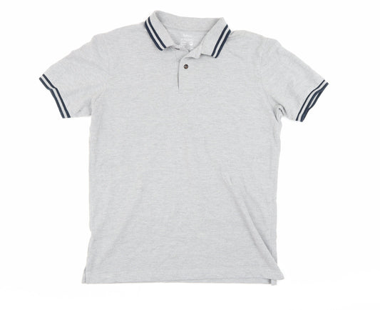 Splash Men's Grey Slim Fit Polo Shirt, M - Casual Style