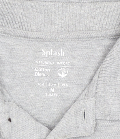 Splash Men's Grey Slim Fit Polo Shirt, M - Casual Style