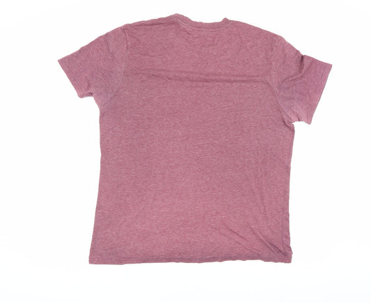 River Island Men's Red L Graphic City T-Shirt