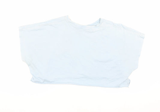 Bershka Care Bears Blue Cropped T-Shirt, Size L