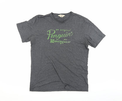 Original Penguin Men's Grey Graphic T-Shirt XL
