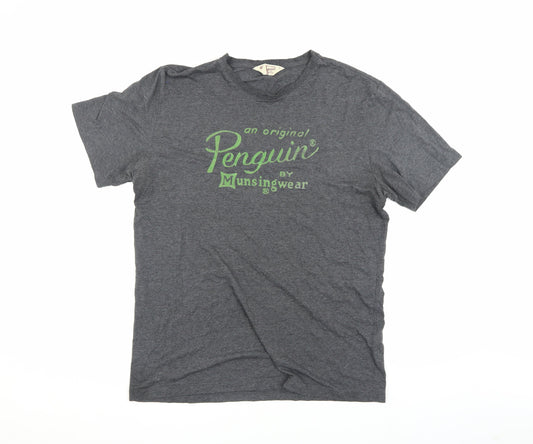 Original Penguin Men's Grey Graphic T-Shirt XL