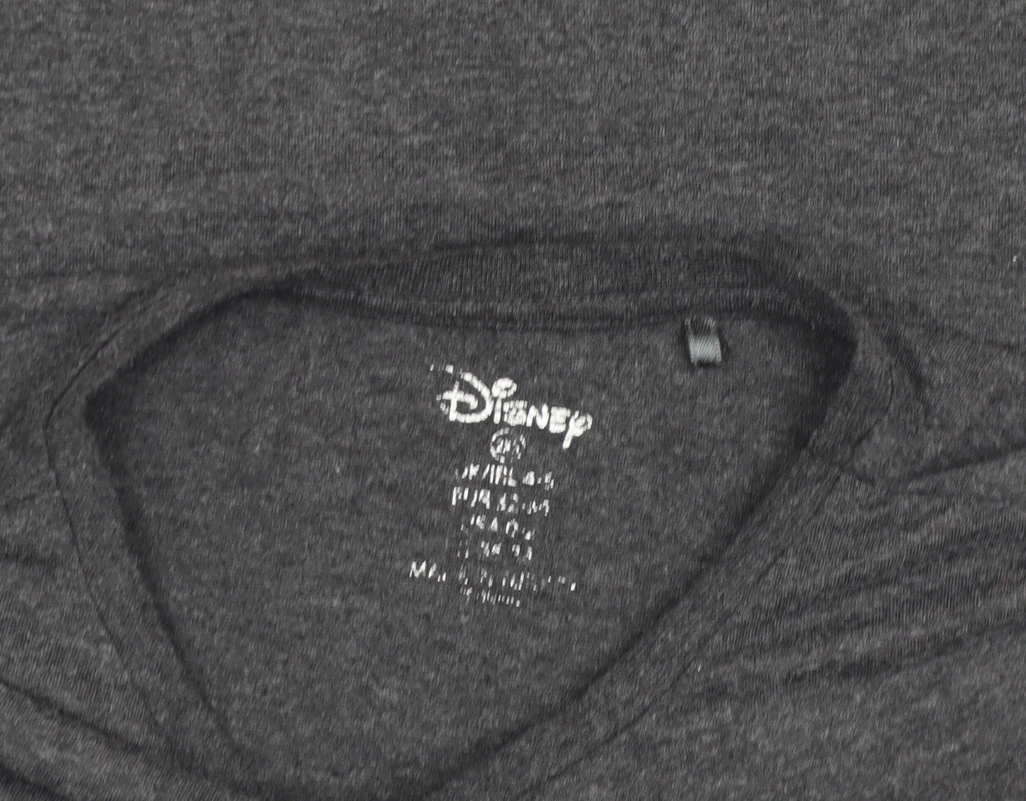 Unisex Adults UK Size 12 Disney Grey Basic T-Shirt