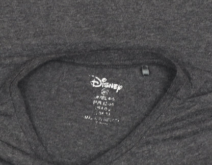 Unisex Adults UK Size 12 Disney Grey Basic T-Shirt