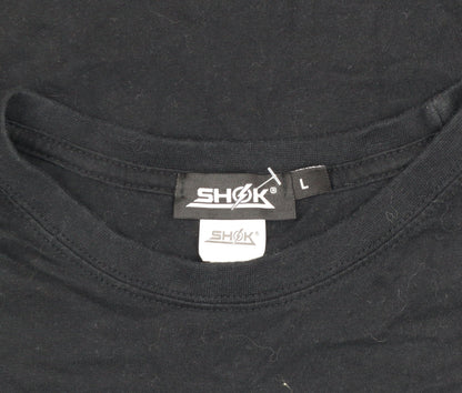 SHØK Black Floral Print Men's T-Shirt L