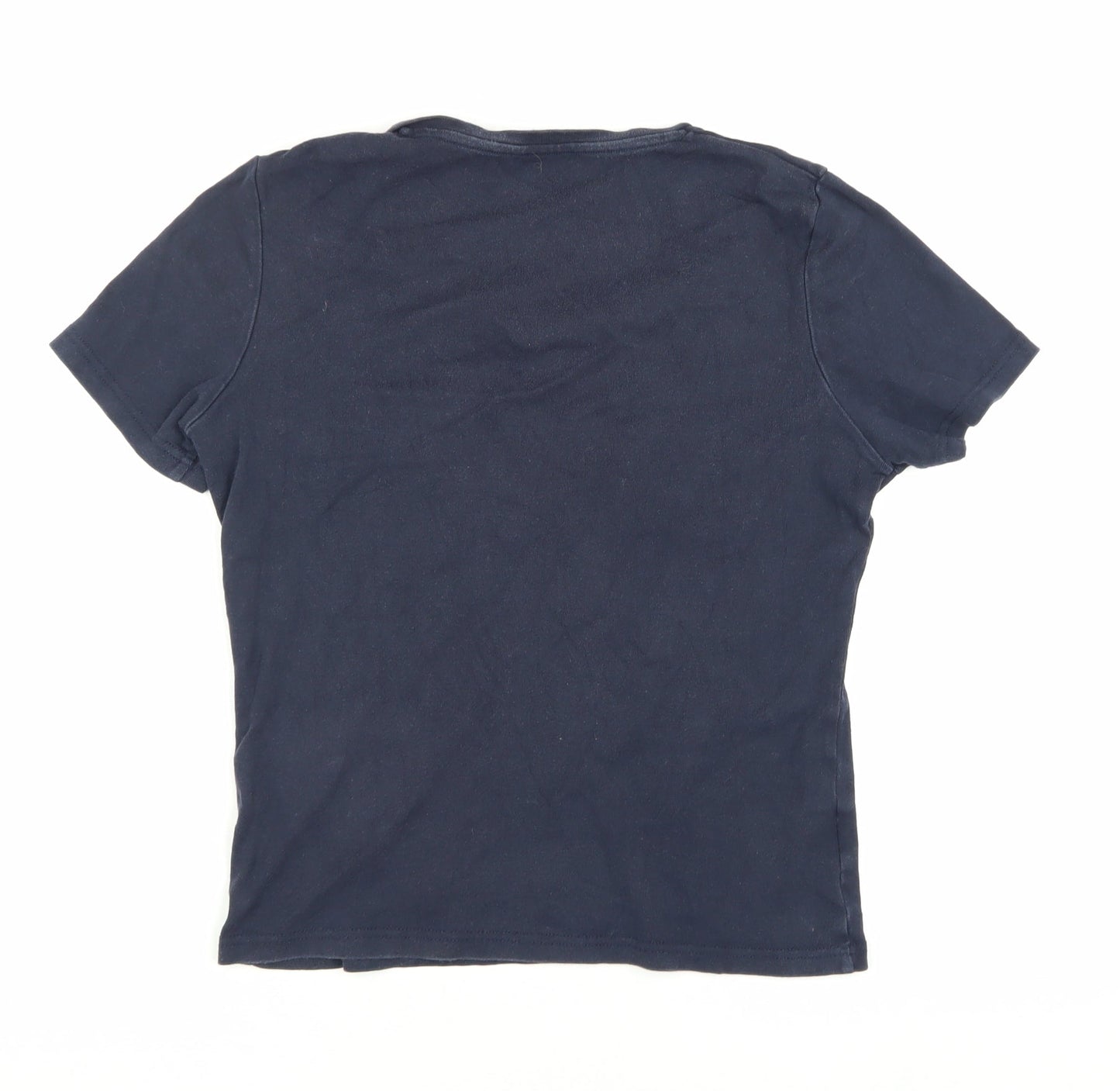 Laura Ashley Women's Blue V-Neck T-Shirt Size 12