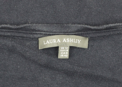 Laura Ashley Women's Blue V-Neck T-Shirt Size 12