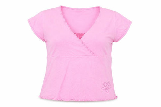 Womens UK Size 1820 E-vie Pink Wrap T-Shirt
