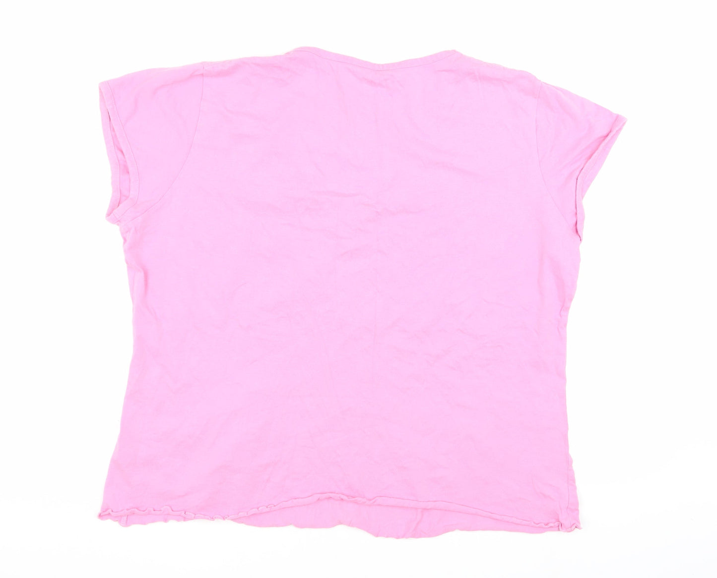Womens UK Size 1820 E-vie Pink Wrap T-Shirt