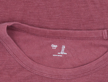 Gap Men's Red Pullover Jumper, Size L, Cotton Knit