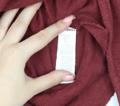 Gap Men's Red Pullover Jumper, Size L, Cotton Knit