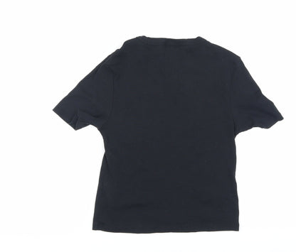 Womens UK Size S Topshop Black  T-Shirt
