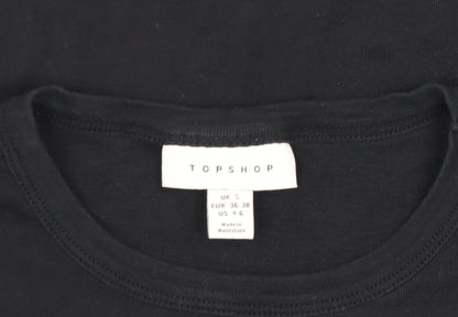 Womens UK Size S Topshop Black  T-Shirt