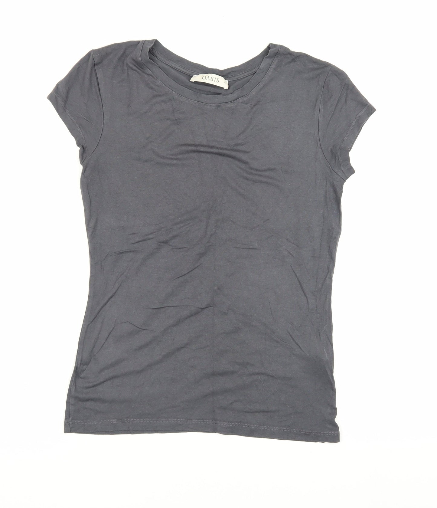 Womens UK Size XS Oasis Grey Basic T-Shirt