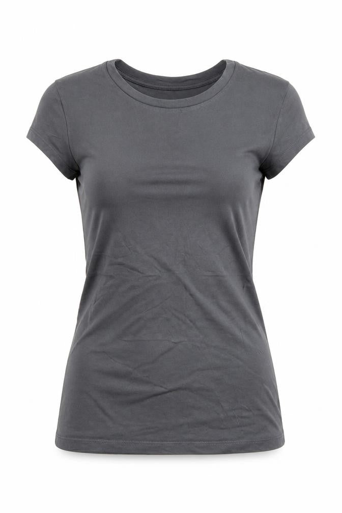 Womens UK Size XS Oasis Grey Basic T-Shirt