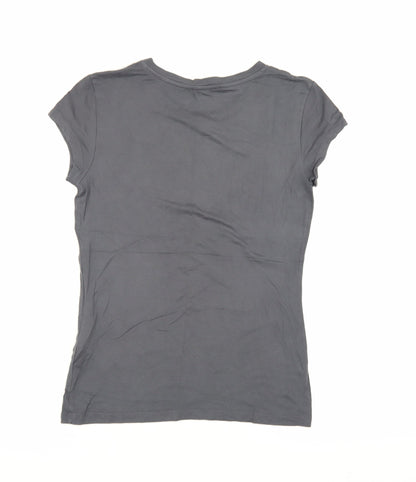 Womens UK Size XS Oasis Grey Basic T-Shirt