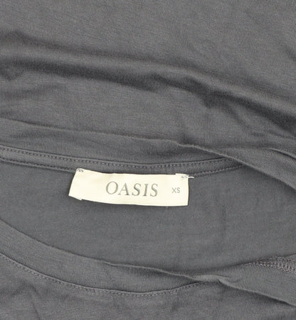 Womens UK Size XS Oasis Grey Basic T-Shirt