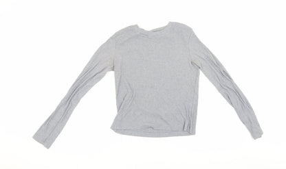 Womens UK Size XS H&M Grey Basic T-Shirt